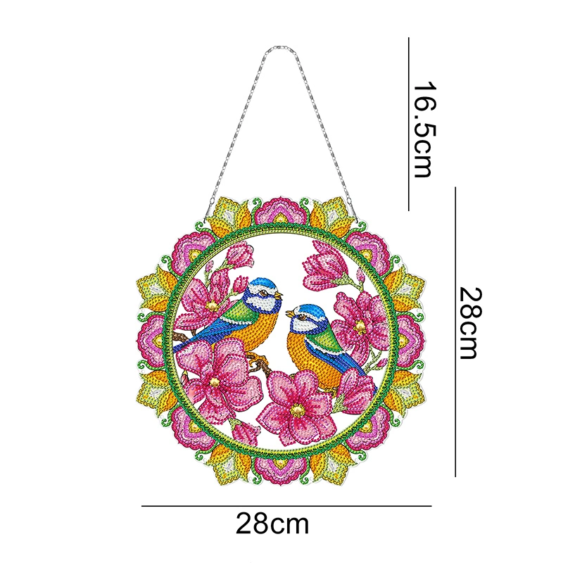 Fashion Magpie Wreath Decorative Diamond Hanging Painting