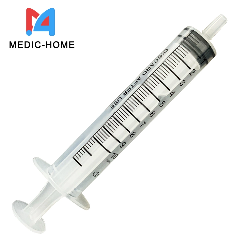 Aprovisionamento de fábrica de grau médico 10ml Needleless Seringa Luer Lock de plástico descartáveis com marcação CE e ISO