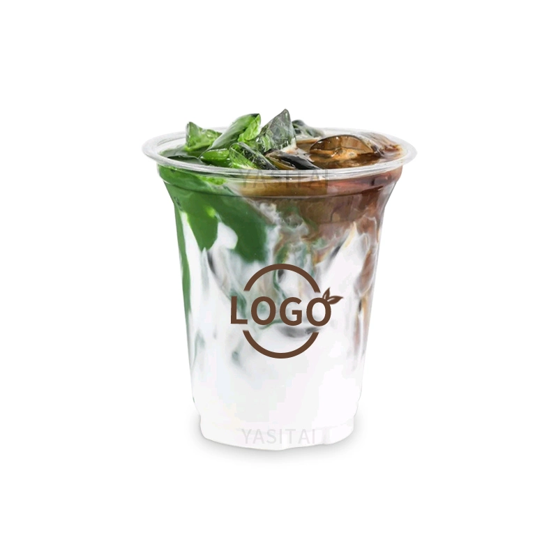 Tasse à emporter lait thé café tasses en plastique pour animaux jetables transparentes Gobelets Boba emballage pour boissons pour jus froid