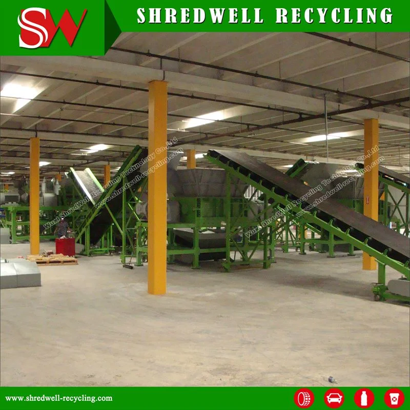 Car Tyre Shred Equipment to Recycle Waste/Scrap Tires Into Rubber Chips