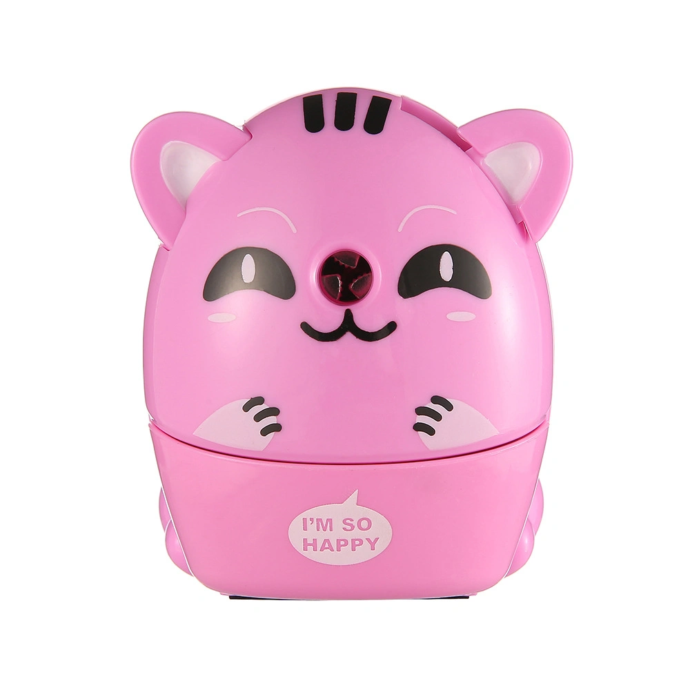 Primary School Students Cute Cat-Shaped Children&prime; S Pencil Sharpener