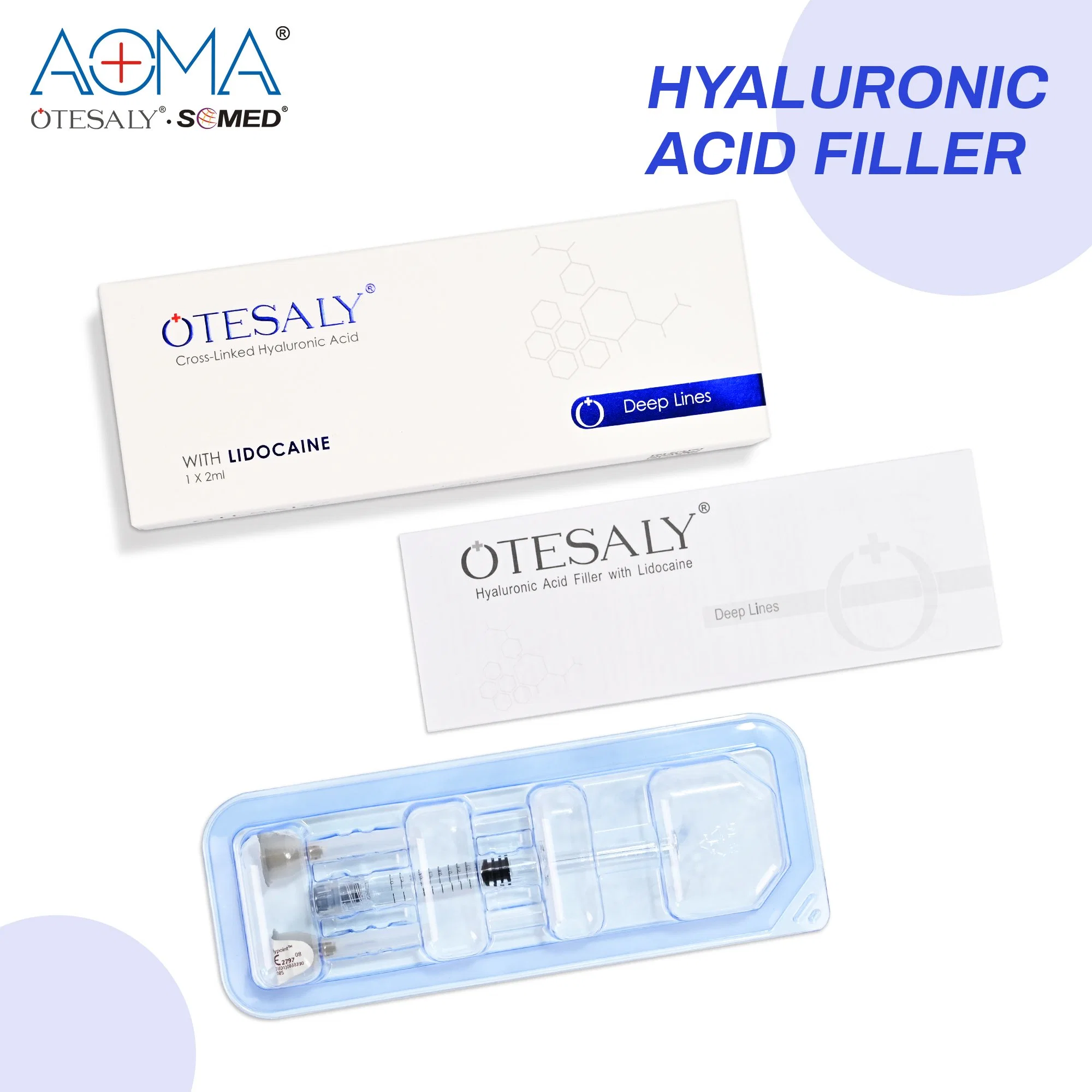 OEM Otesaly 2ml relleno Dermal con inyección de Lido para labios Mejora de la cara