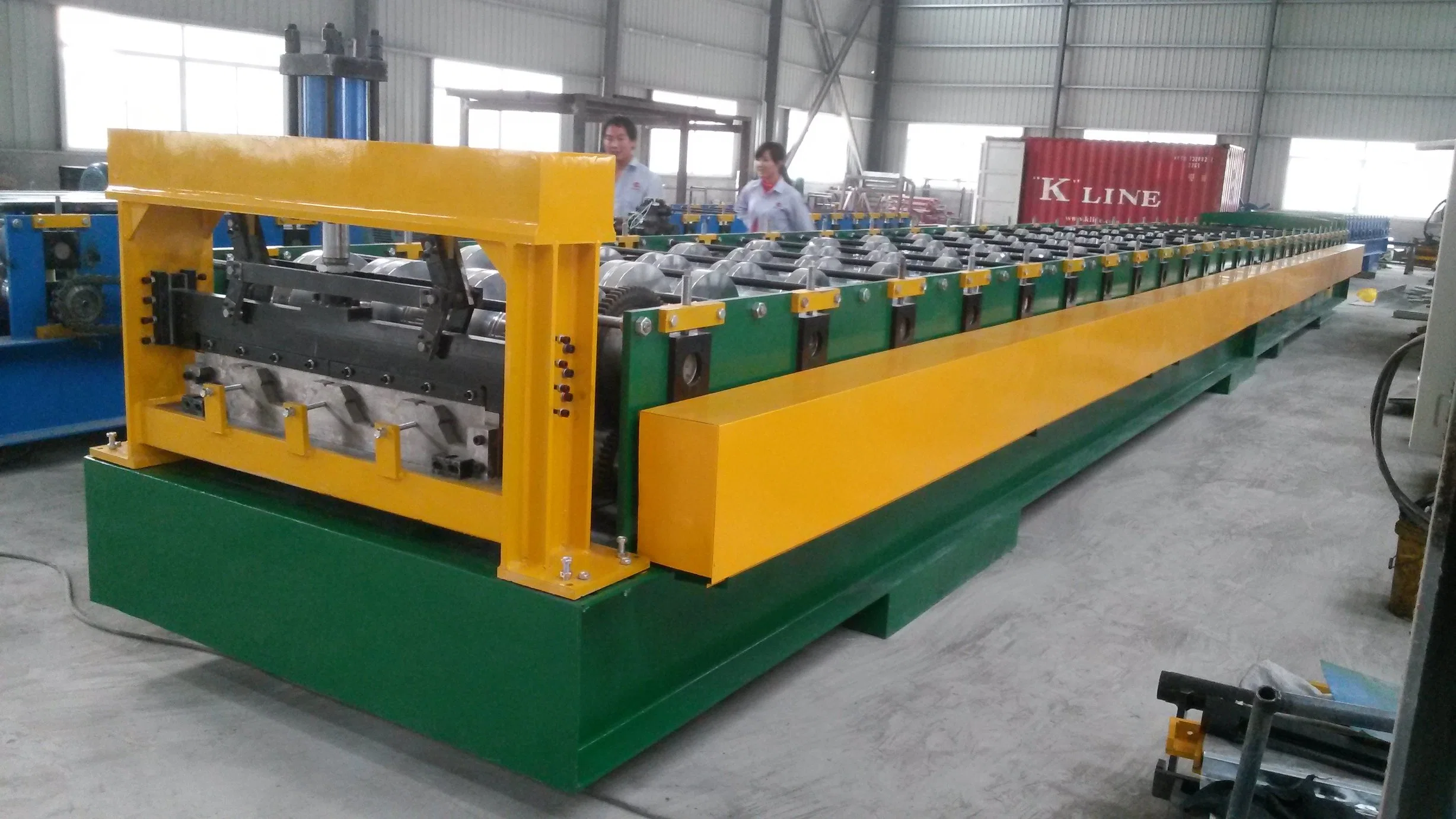 Hydraulic Decoiler Metal Deck Roll Forming Machine/ Cold Rolled Steel Floor Decking Equipment