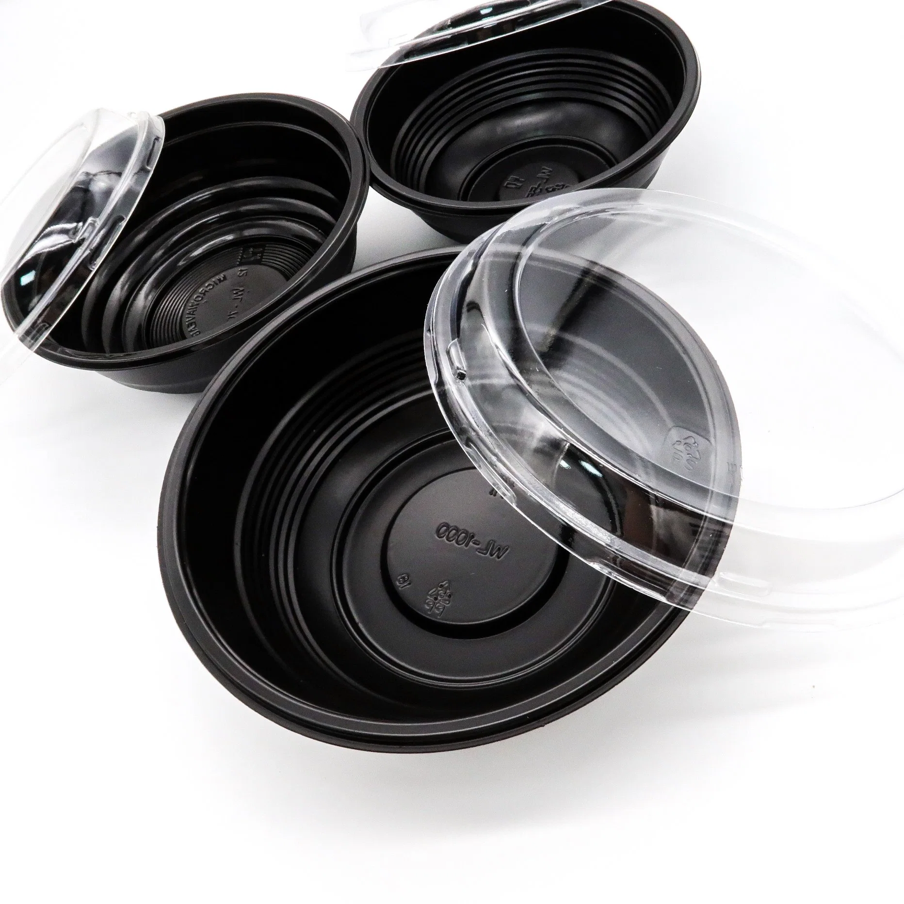 Eco-Friendly PP Microwave Disposable Plastic Round Takeaway Packaging Soup Bowl with Lid