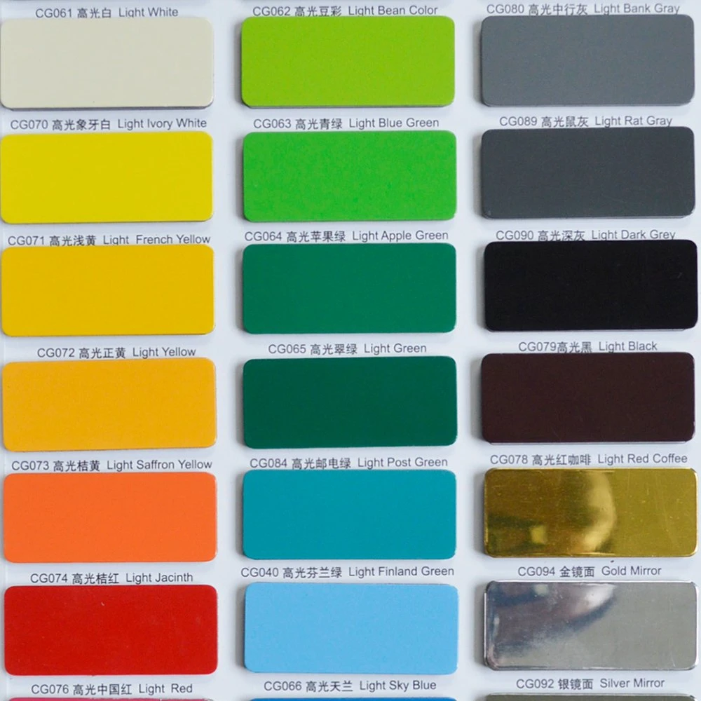 Solid Green ACP /Green Color Matt Surface Aluminium Composite Materials 3mm 4mm