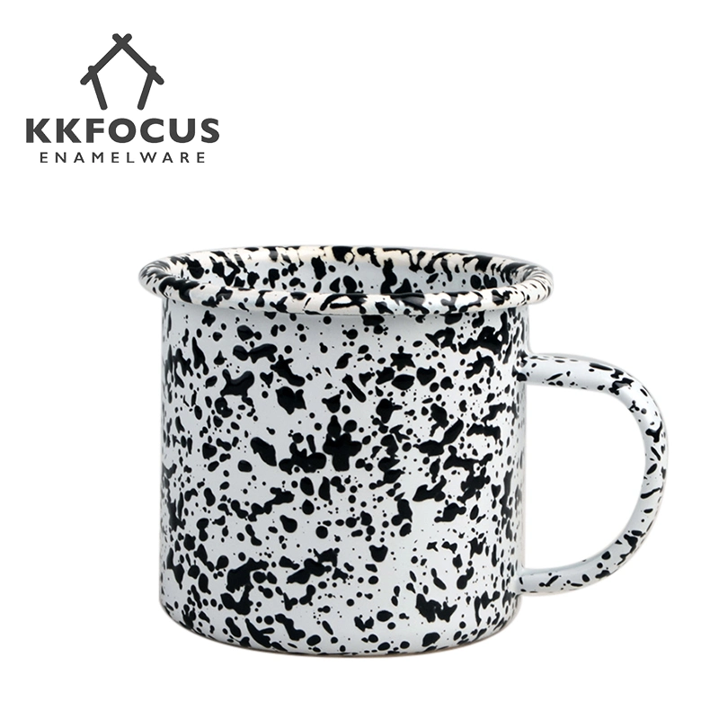 Splash-Ink Process Enamel Mug Enamel Coffee Mug Milk Tea Cup