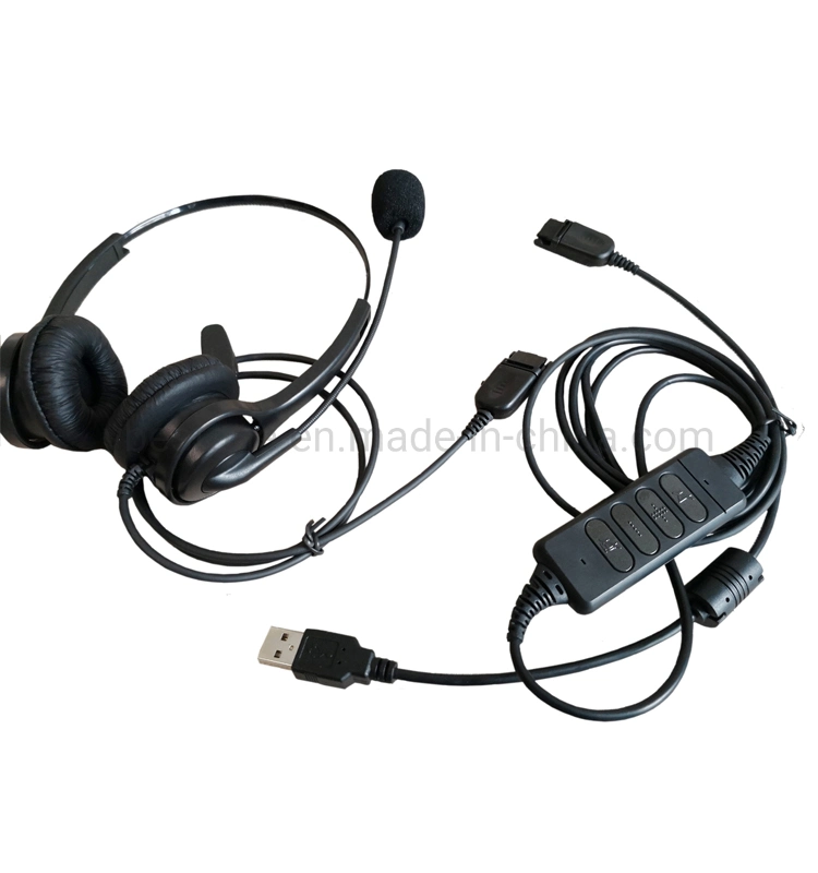 High quality/High cost performance Original Factory USB Adapter Bottom Cord Wire Accessory for Call Center Headset