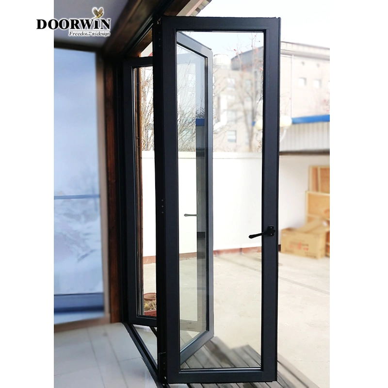 Low-E Glass Accordion Kitchen Custom Bi Fold Aluminum Folding Doors for Veranda