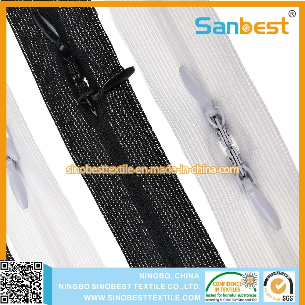 O Type Invisible Nylon Zipper for Garments