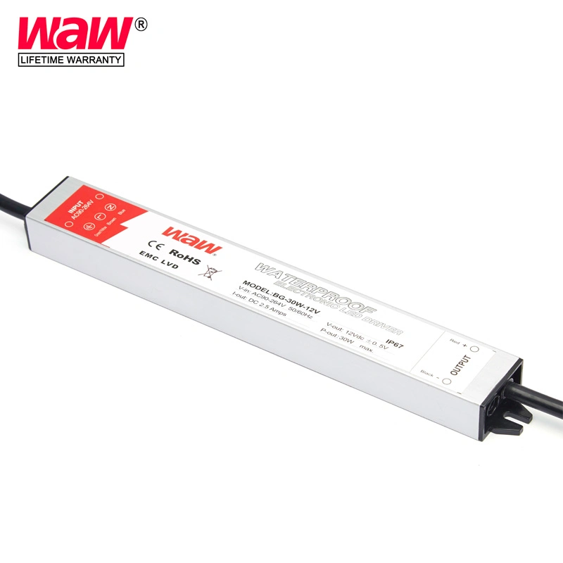 La CE aprobó RoHS AC/DC 30W 24V 1.25A CONTROLADOR DE LED Impermeable IP67