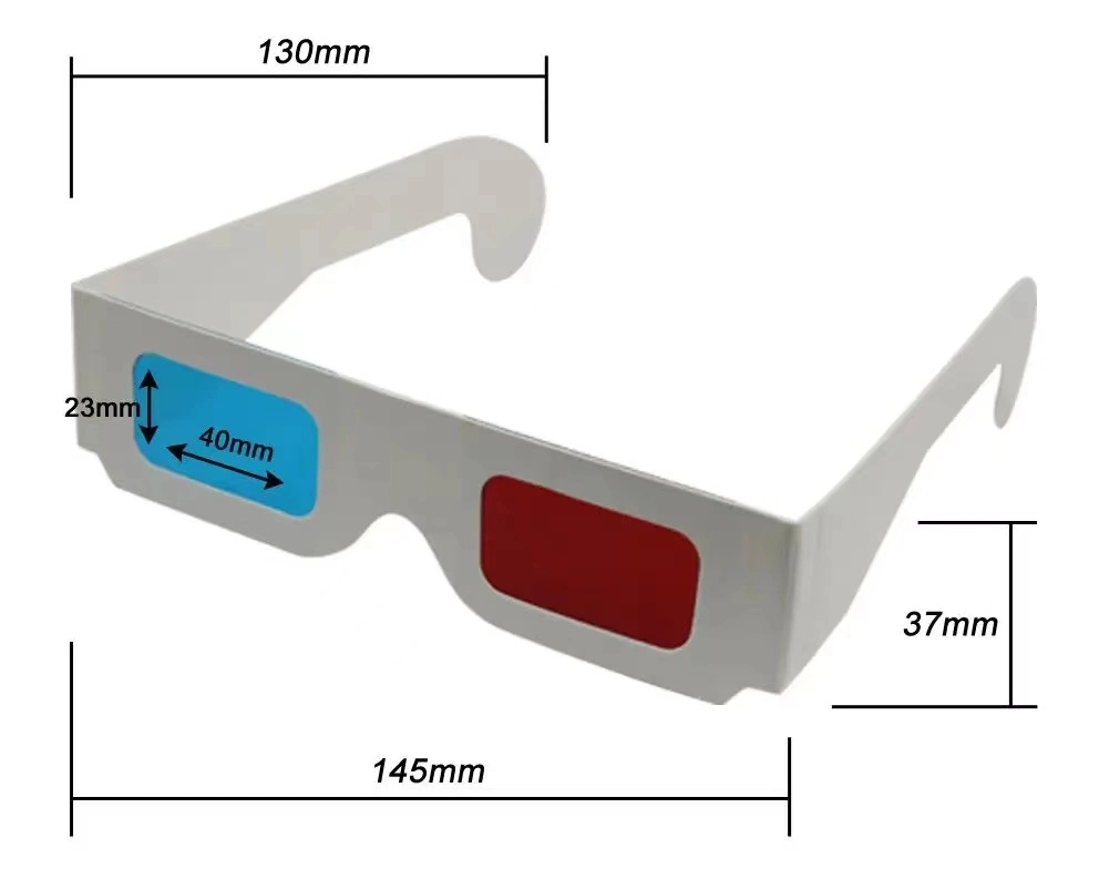 Fashion 3D Eco-Friendly Paper Glasses Entertainment Eyewear for 3D Movie TV Book