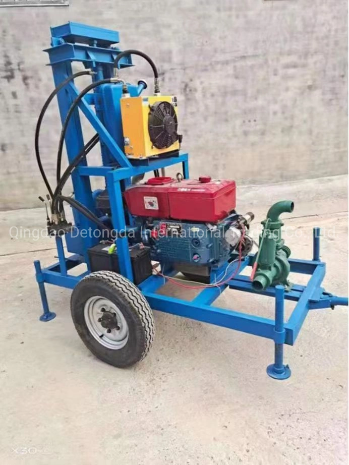 Hydraulic Diesel Crawler Rock Borehole Water Well Drilling Rig with Drill Pipe for South Africa