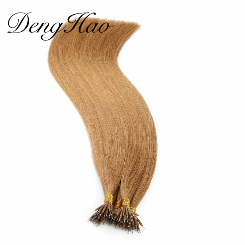 Brown Color Premium European Virgin Remy Hair Nano Ring Hair Extensions