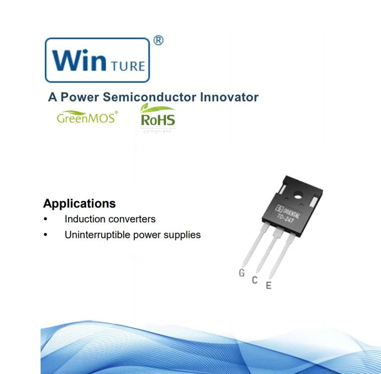 MOSFET TO247-F 800W Ost75n65hsmf à perte de commutation extrêmement faible Fabricant 30V systèmes photovoltaïques transistor IGBT Tri-Gate