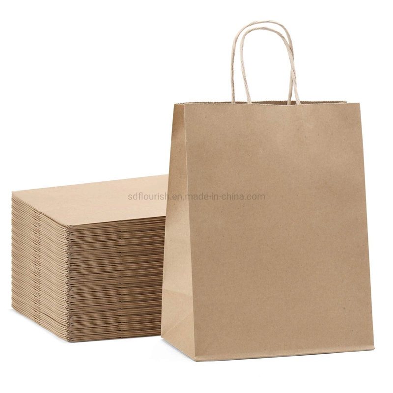 OEM personalizados bolsos bolsas de papel kraft para ir de compras y envases para alimentos maquillaje cosméticos Caja de regalo de Navidad