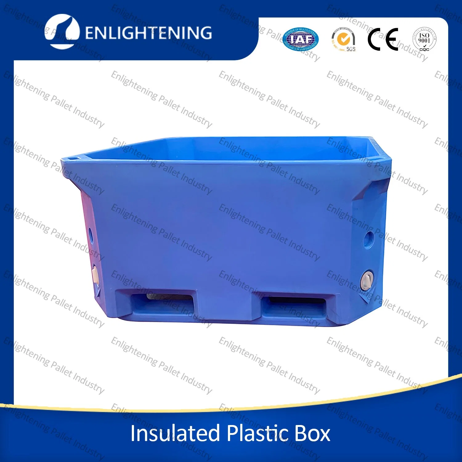 600L Heavy Duty Huge Bulk Storage Regular LLDPE Cool Stackable Insulated Fish Tub for Transportation