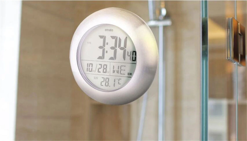 Household Bathroom Waterproof Small Digital Wall Clock Athroom Clock