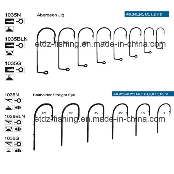 Hook de gusano Hooks de Mar de Kirby Budai o′ de Shaugnessy Carpa de Mar Ganchos de pesca