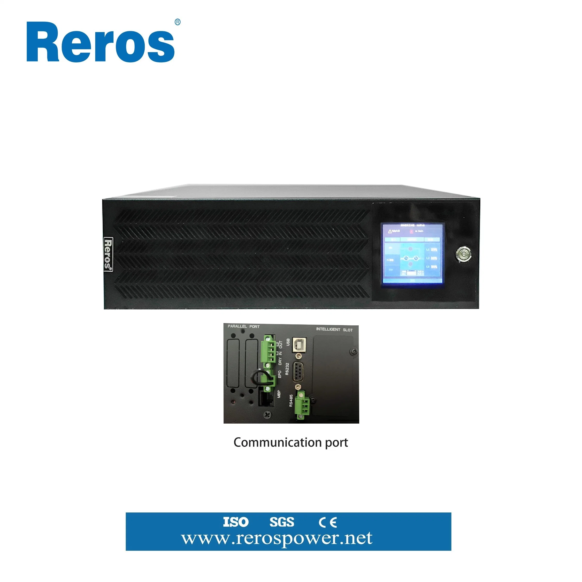 Reros LCD Screen 10-40K Power Supply High Efficiency UPS Rack-Mounted