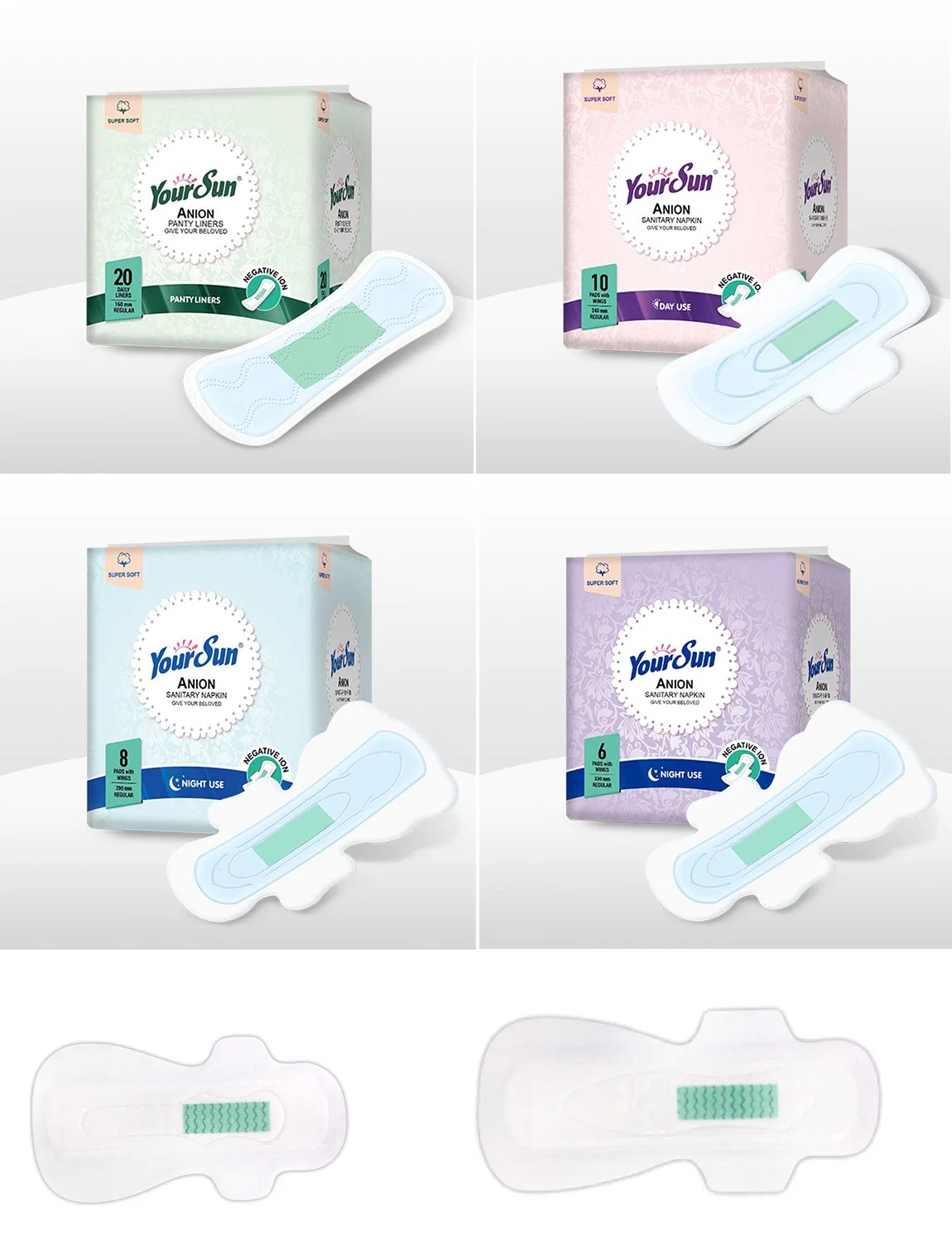 Economic OEM Maxi Ultra Thin Anion Sanitary Napkins Lady Pads Sanitary Towel Diapers 160mm-330mm