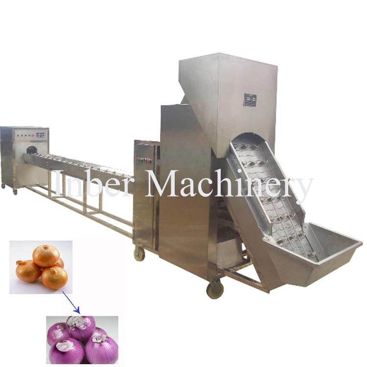 Automatic Commercial Onion Peeling Machine Auto Industrial Continuous Dry Onions Skinning Equipment China Cheap Price for Sale