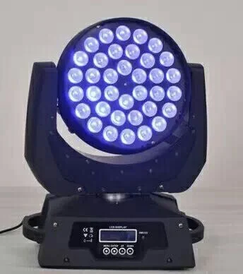 Zoom de iluminação de discoteca 36PCS luz em movimento RGBW 4 em 1 de movimentação de focagem