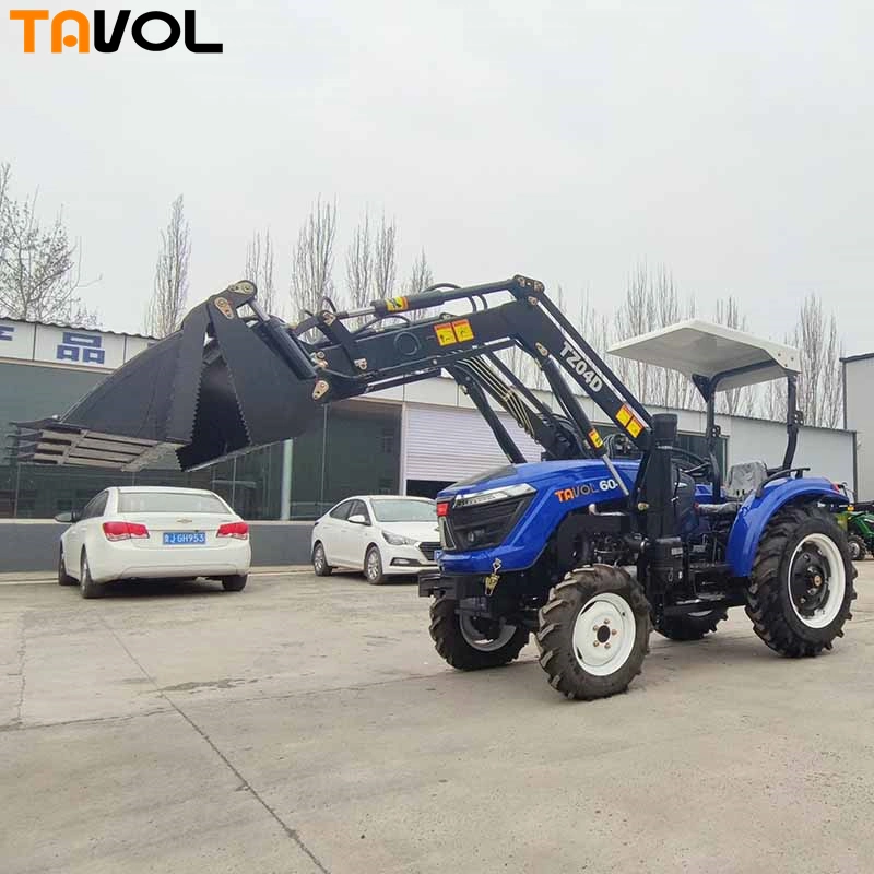 Chinese Cheap Price 4X4 30HP 40HP 50HP 60HP 70HP 80HP 90HP 100HP Mini Small Compact Agricultural Garden Farm Tractor with Front End Loader