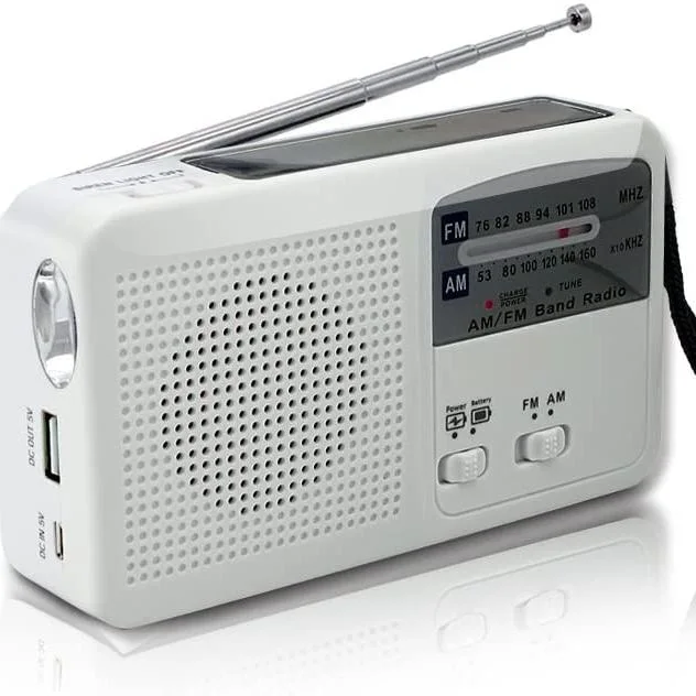 Goldmore10 Radio de Emergencia de Energía Solar y la Manivela Autoalimentado USB de carga de batería de radio AM/FM linterna LED Cargador de teléfono móvil