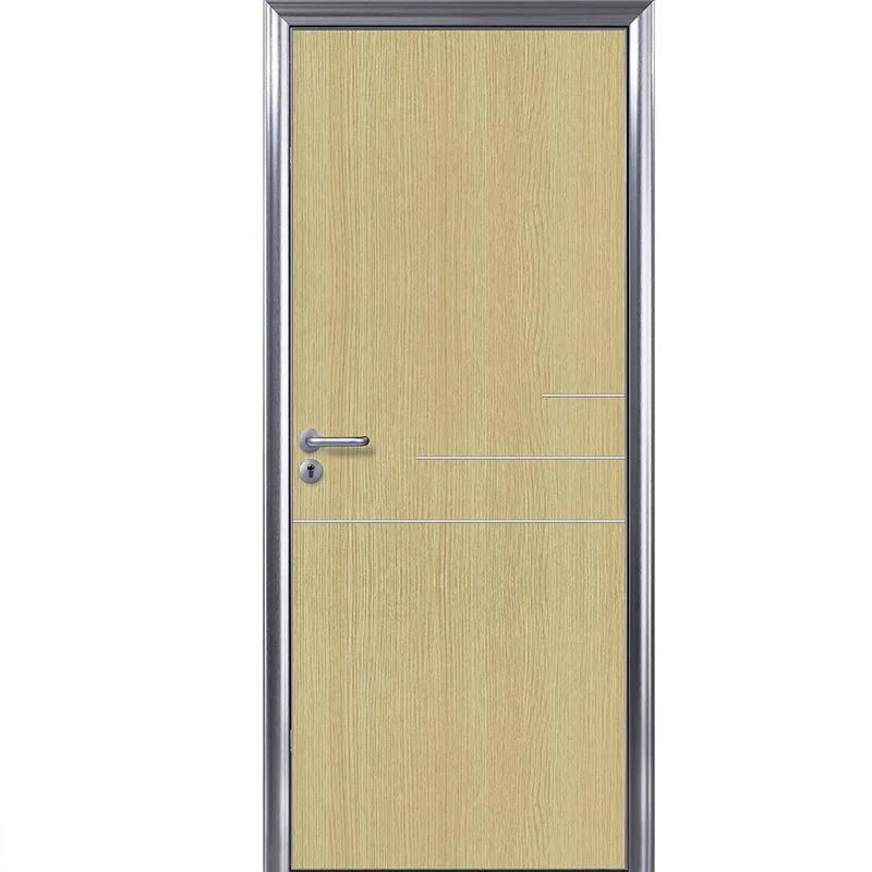 Hospital Aluminum Frame Wooden Door Ecotype School Wood Door with Aluminum Jamb