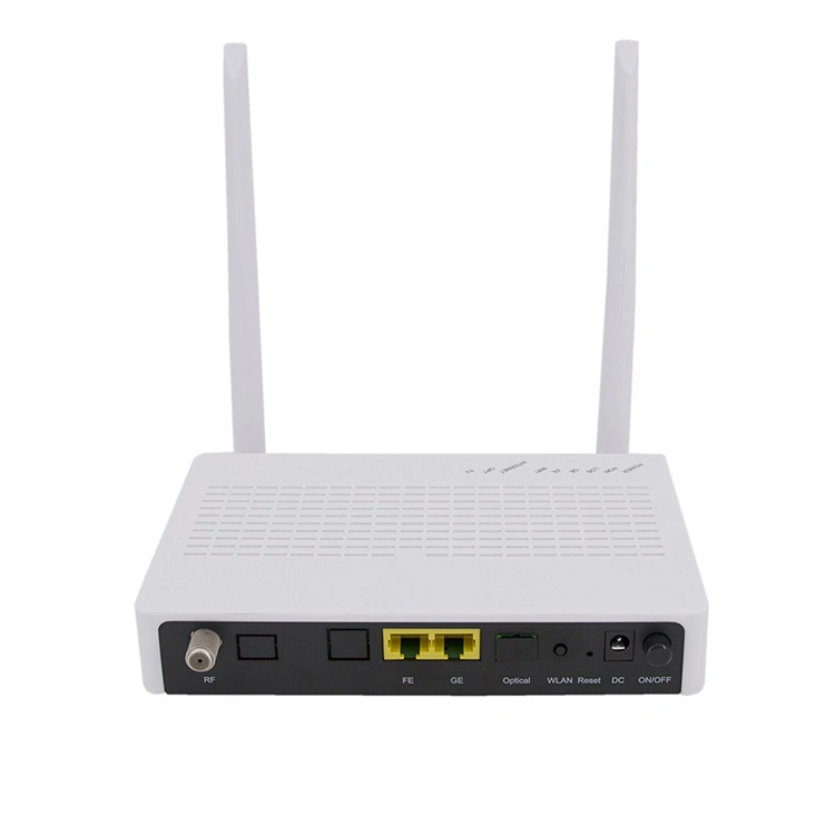 100% New FTTH Xpon ONU CATV WiFi ONU Router Modem 2ge+WiFi+CATV+USB 20km Tx1310nm, Rx1490nm Ont Xpon