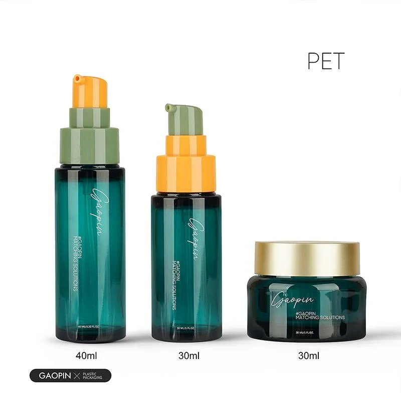 Luxury 30ml 40ml Cosmetic Plastic Lotion Containers Pet Skin Care Cream Plastic Bottles