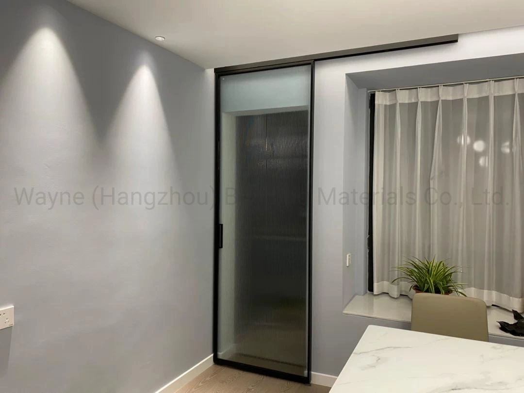 American Style 5mm Frosted Glass Aluminium Glass Sliding Interior Glass Barn Door