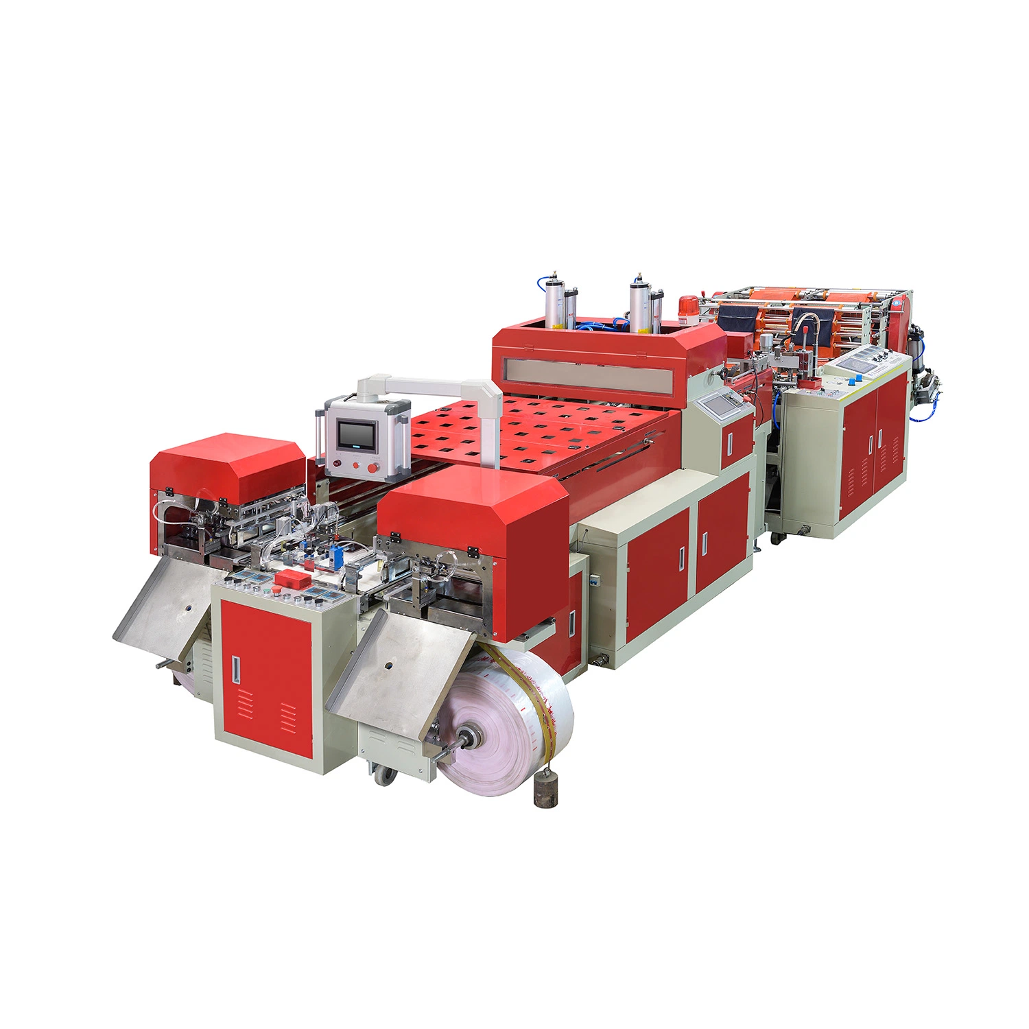 Fully Automatic 2 Lines Bag Making Machine with Auto Packing Device