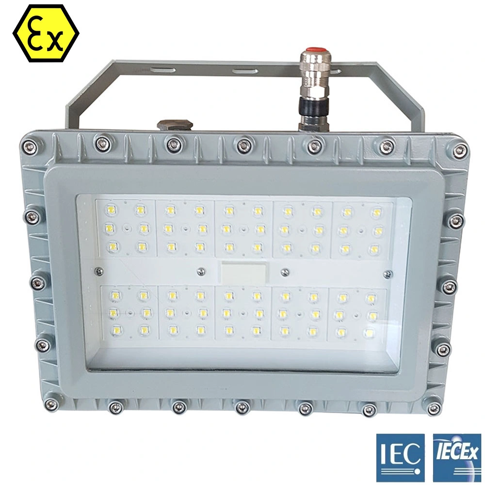 Luminaires LED à haut éclairage antidéflagrant pour le traitement des déchets et des eaux usées Projecteur ATEX pour l'industrie chimique