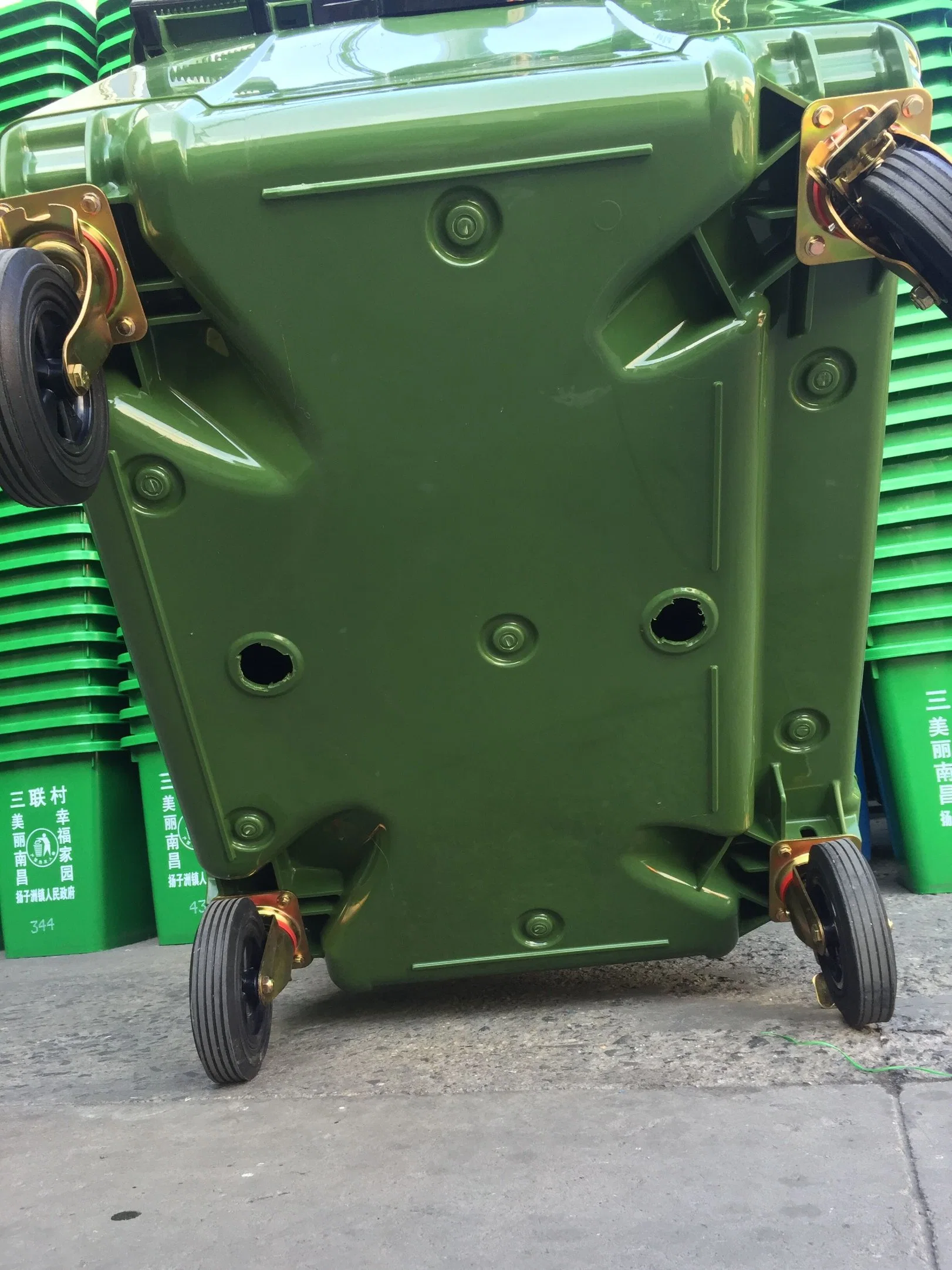 660L/1100L Large Outdoor Public Street HDPE 4 Wheel with Pedal Industrial Plastic Trash/Rubbish/Waste/Garbage