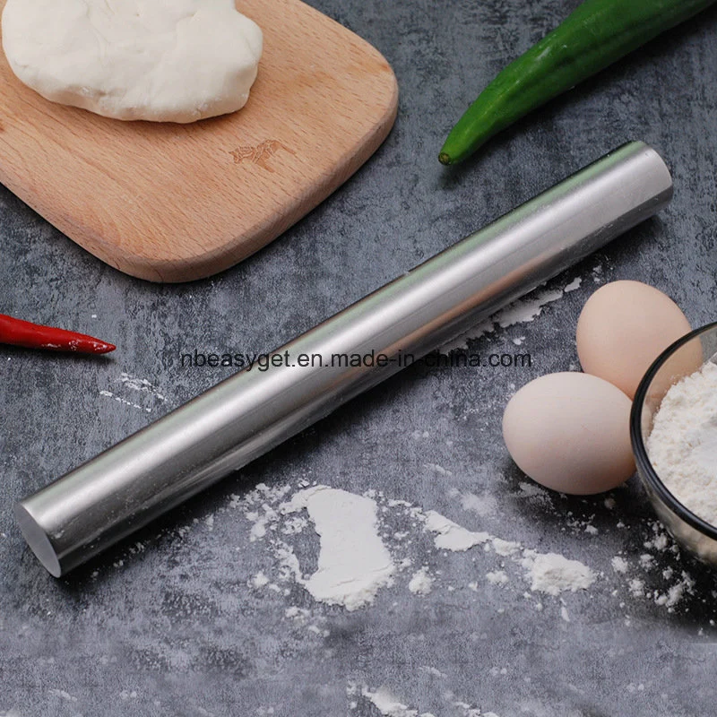 Stainless Steel Rolling Pin Metal Rolling Pin Bakers Cookie Pastry Dough Rolling Pin Esg10775