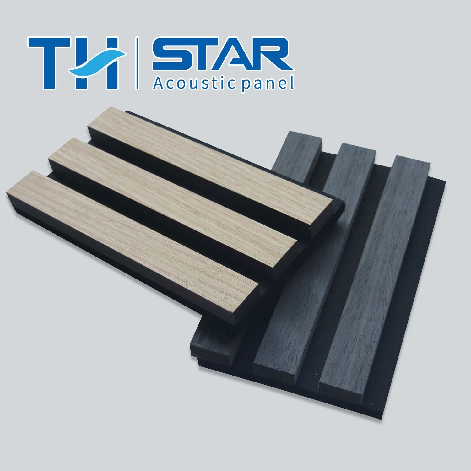 Modern Acoustic Anti Sound Absorption Proofing Wooden Design Wood Slat Polyester Fiber Wall Panel