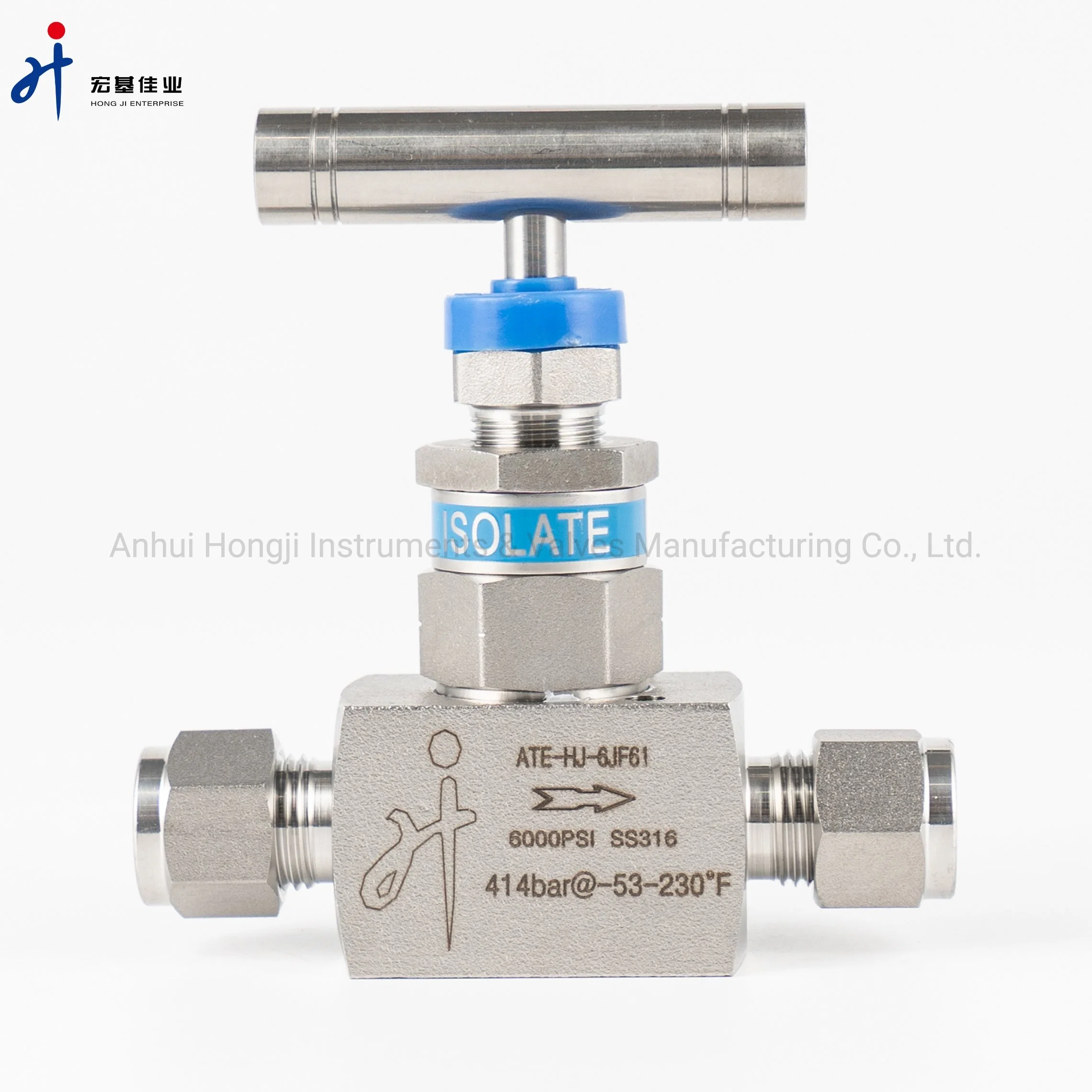 Stainless Steel Needle Valve with Silver Plated Dual Ferrules