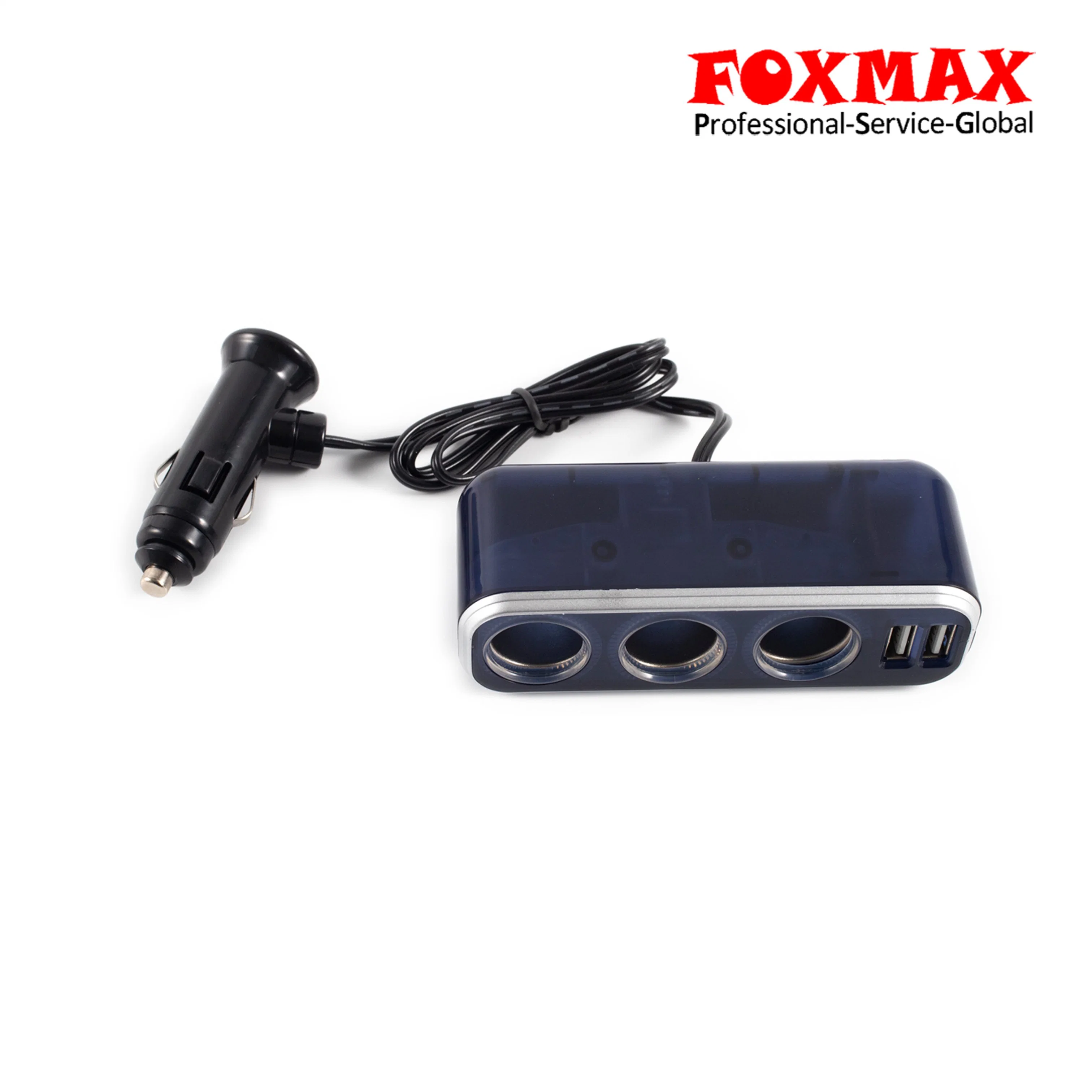 Carregador USB separador de 3 tomadas para isqueiro do carro (FM-CL02)