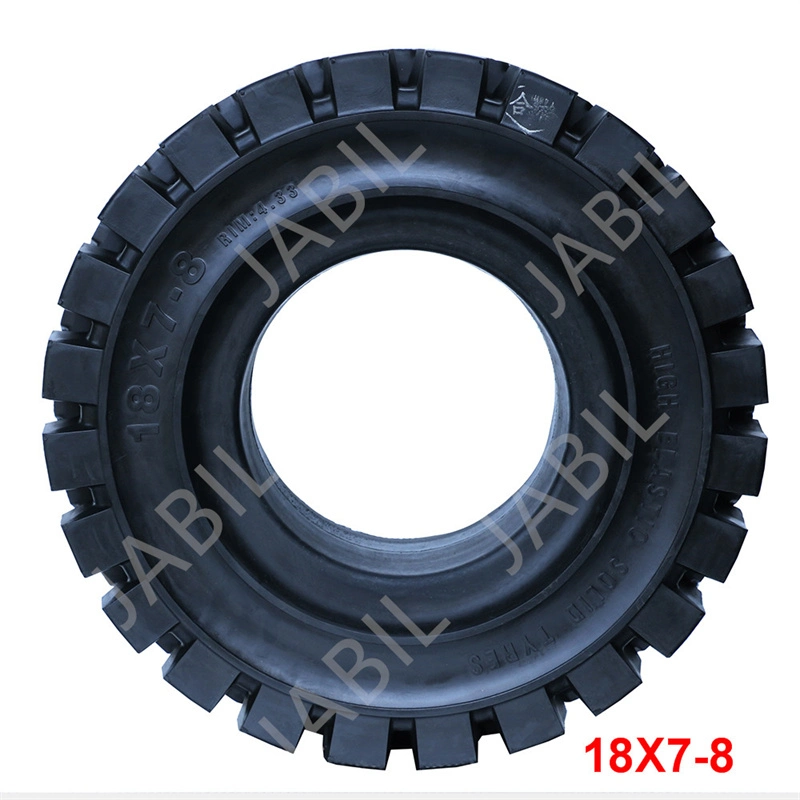 Solid Rubber Wheel Tyre Solid Tyres 18X7-8 Tubeless for Forklift Solid Tires for Dump Truck