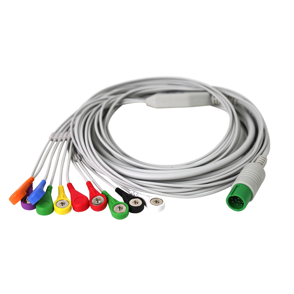 Contec Strong Child Pediatric 3 Lead 5 ECG Cable Mortara Medical Monitor Accessories