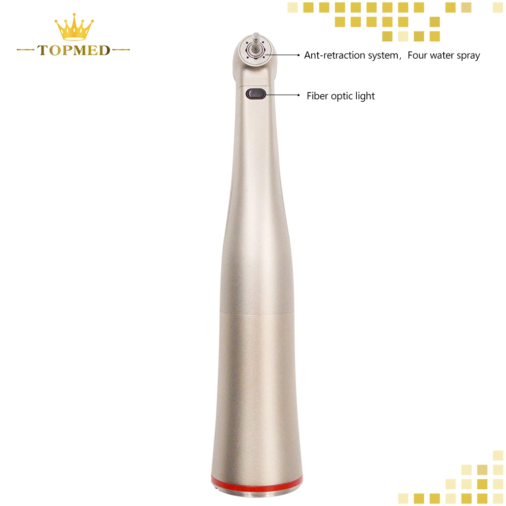 Increasing Red Ring 1: 5 with Light Contra Angle Handpiece Push Button Medical Dental Handpiece