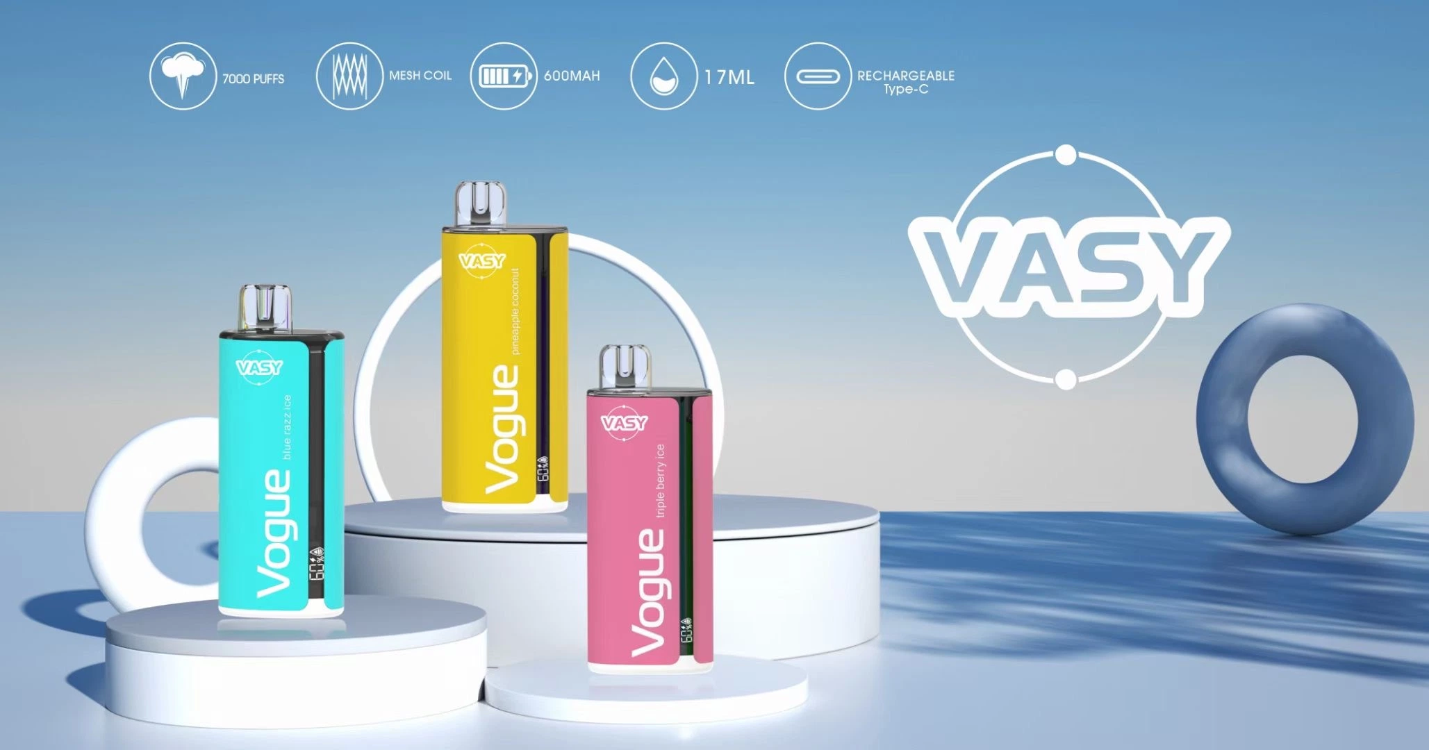 الصين شنتشن بالجملة Vasy Vogue 7000 نفخة الكهربائية E-Cigarette Disposable قلم كوكا