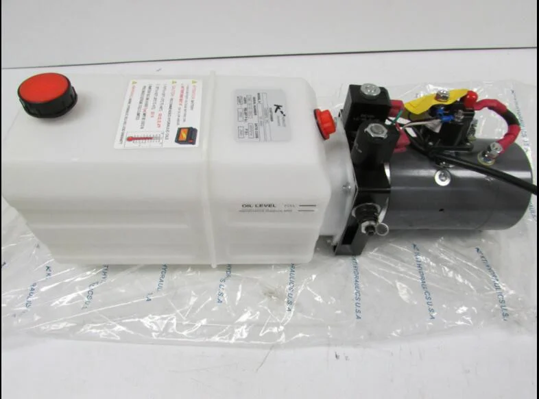 New 12V Double Acting Hydraulic Power Unit 6 Quart for Dump Trailer