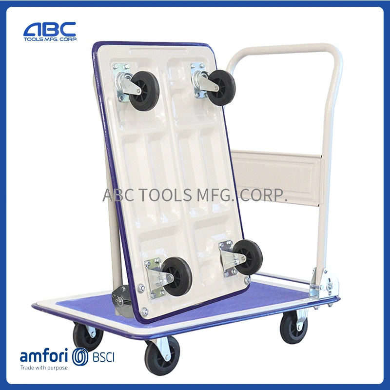 Heavy Duty Folding Mobile Plastic Platform Steel Hand Trucks Trolley