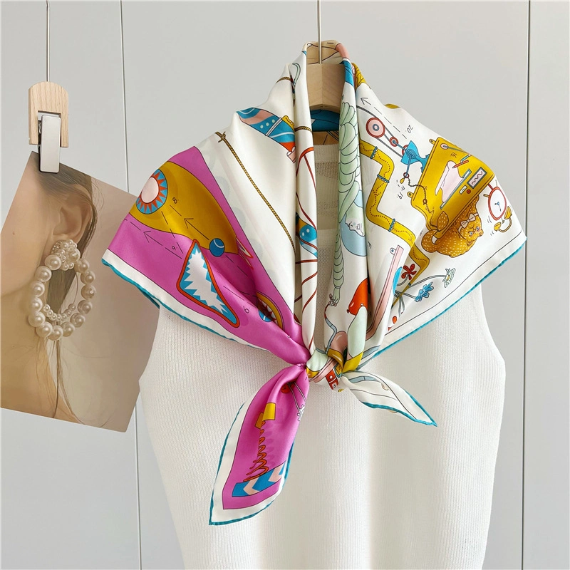 Custom Digital Printed 100% Silk Scarves of Ladies