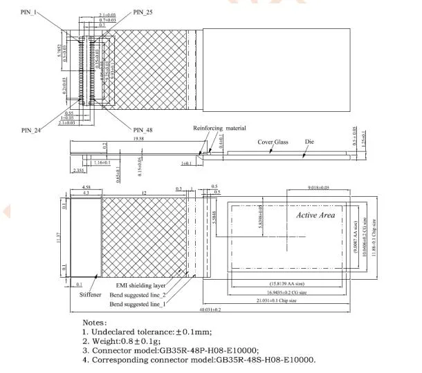 Hersteller liefern direkt 0,71 Zoll Micro OLED Bildschirm 1920 * 1080 Display Schema