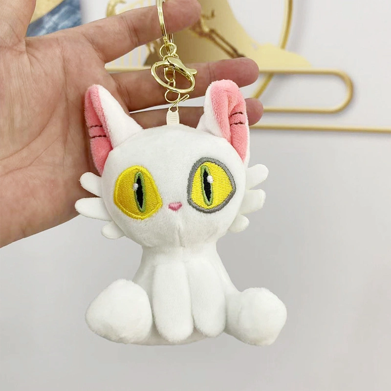 Best Selling Gift Suzume No Tojimari Black White Cat Stuffed Plush Keychain