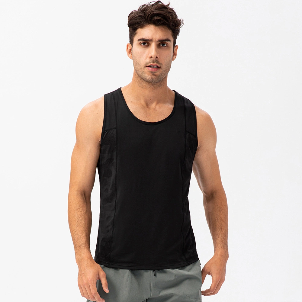 Spring and Summer Men's Sports Vest Loose T-Shirt Breathable Quick-Drying Fitness Clothes Outdoor Running Training