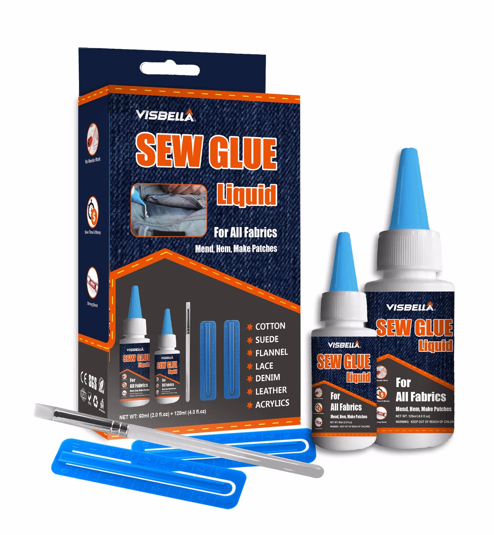 Super Liquid Adhesive Sewing Glue for Repair Clothes Socks